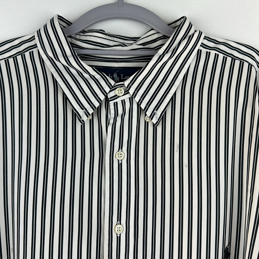 Ralph Lauren Blue Label Striped Button Down Shirt - Picture 2 of 9